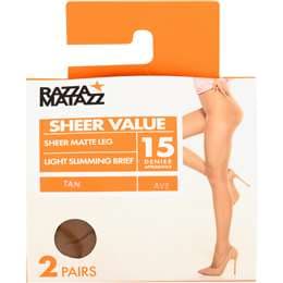 Razzamatazz Pantyhose Control Brazen Medium 2 pack