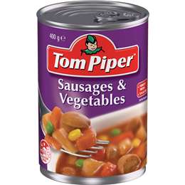 Tom Piper Sausages & Vegetables Canned Meal 400g