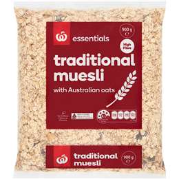 Woolworths Essentials Traditional Muesli 900g
