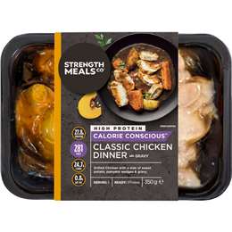 Strength Meals Co Classic Chicken Dinner With Gravy 350g