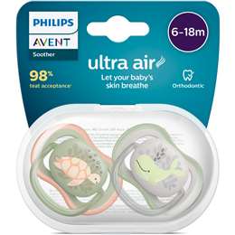 Philips Avent Ultra Air Soother 6-18M Assorted 2 pack