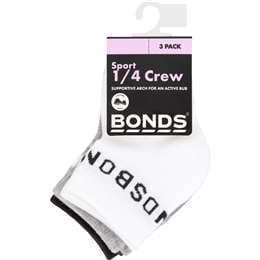 Bonds Baby Socks Sport Active Size 6-12M & 1-2Y Assorted 3 pack