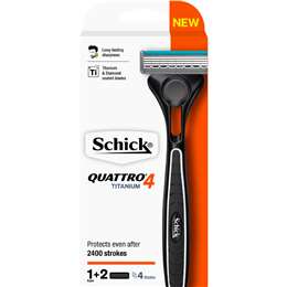 Schick Mens Razor Quattro Titanium Kit each