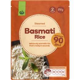 Woolworths Microwave Basmati Rice 250g