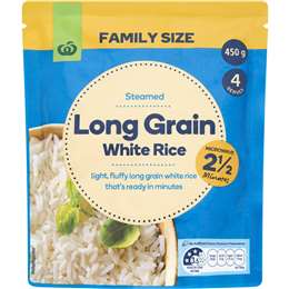 Woolworths Microwave White Long Grain Rice Family 450g