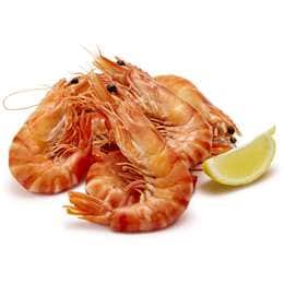 Thawed Cooked Giant Tiger Prawns per 100g