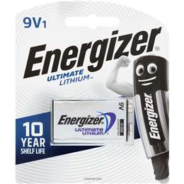 Energizer Ultimate Lithium High Performance Battery 9V each