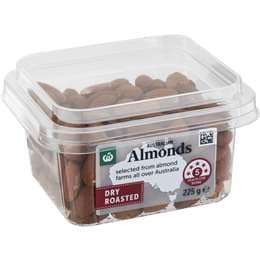 Woolworths Almonds Oven Roasted 225g