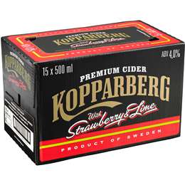 Kopparberg Strawberry & Lime Cider Bottles 500mL x 15 pack