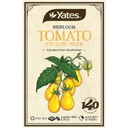 Yates Heirloom Tomato Yellow Pear Seeds each