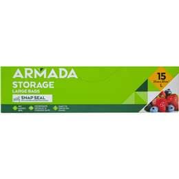 Armada Resealable Large Storage Bag 15 pack