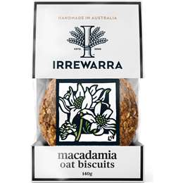 Irrewarra Macadamia Oat Biscuits 140g