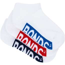 Bonds Kids Low Cut Socks Size 3-8 Assorted 3 pack
