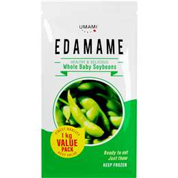 Umami Frozen Edamame Whole Baby Soy Beans 1kg