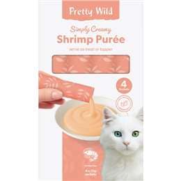 Pretty Wild Shrimp Puree Cat Treats 15g x 4 pack