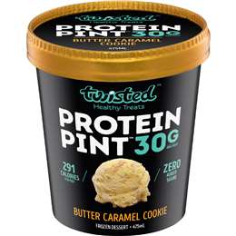 Twisted Healthy Treats Butter Caramel Cookie Protein Pint Frozen Dessert 475mL
