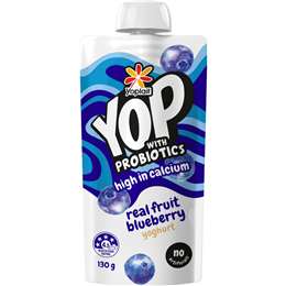 Yoplait YOP Yoghurt With Probiotics Blueberry Pouch 130g