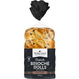 Toscano French Brioche Rolls Chocolate Chip 280g