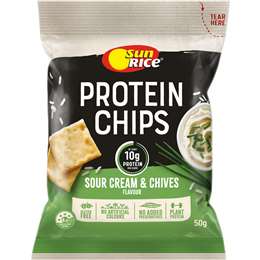 Sunrice Protein Chips Sour Cream & Chives 50g