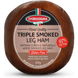 D'Orsogna Triple Smoked Leg Ham 850g