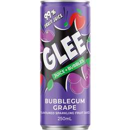 Glee Sparkling Fruit Juice Bubblegum Grape 250mL