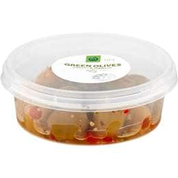 Woolworths Green Olives With Chilli & Garlic 110g