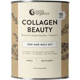 Nutra Naturals Collagen Beauty Skin Hair Nails Gut Vanilla 120g