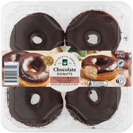 Woolworths Chocolate Iced Donuts 4 pack