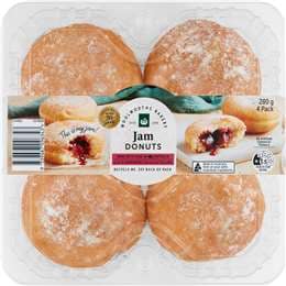 Woolworths Jam Filled Donuts 4 pack
