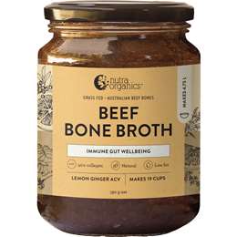 Nutra Naturals Beef Bone Broth Lemon Ginger ACV 190g