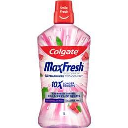 Colgate Max Fresh Mouthwash Watermelon Mint 1L