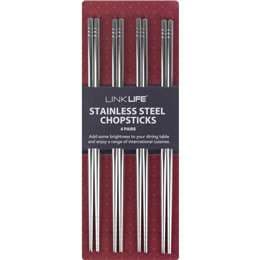 Link Life Stainless Steel Chopsticks 4 pack