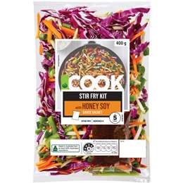 Woolworths COOK Stir Fry Kit With Honey Soy Sauce Sachet 400g