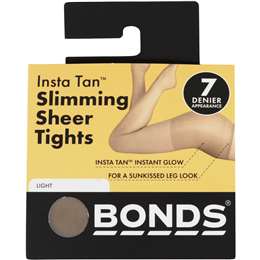 Bonds Instatan Sheer Stockings Slim Tight Light Brown Small each