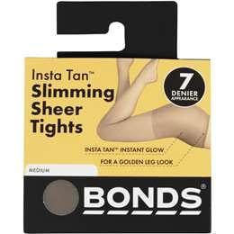 Bonds Insta Tan Slim Sheer Tights Medium Brown Size M each