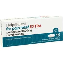 Help@Hand For Pain Relief Extra 500mg Tablets 16 pack