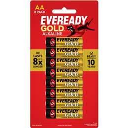 Eveready Gold AA Alkaline Batteries 8 pack