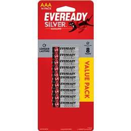 Eveready Silver AAA Alkaline Batteries 14 pack