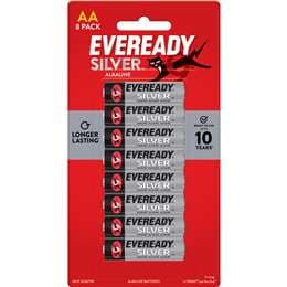 Eveready Silver AA Alkaline Batteries 8 pack