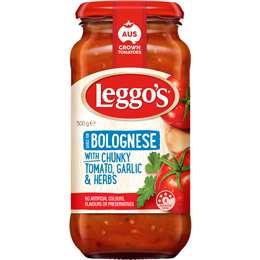 Leggo's Bolognese Chunky Tomato Garlic & Herbs Pasta Sauce 500g