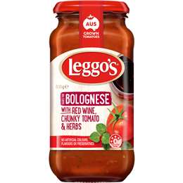 Leggo's Red Wine Bolognese With Chunky Tomato & Herbs Pasta Sauce 500g