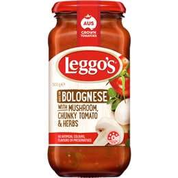 Leggo's Mushroom Bolognese With Chunky Tomato & Herbs Pasta Sauce 500g