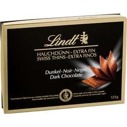 Lindt Swiss Thins Dark Chocolate Box 125g