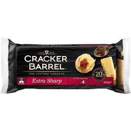 Cracker Barrel Vintage Cheddar Block Extra Sharp 500g