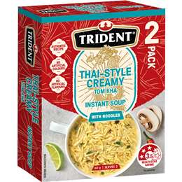 Trident Thai-Style Creamy Tom Kha Instant Soup With Noodles 60g 2 pack