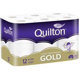 Quilton Gold 4 Ply Toilet Paper 12 pack