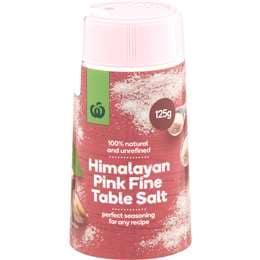 Woolworths Himalayan Pink Salt Fine Cut Shaker 125g