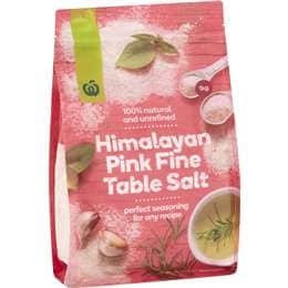 Woolworths Himalayan Pink Fine Table Salt 1kg