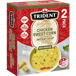 Trident Chicken Sweet Corn Instant Soup With Noodles 60g 2 pack