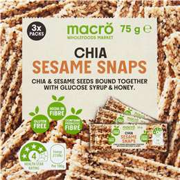 Macro Chia Sesame Snaps 3 pack